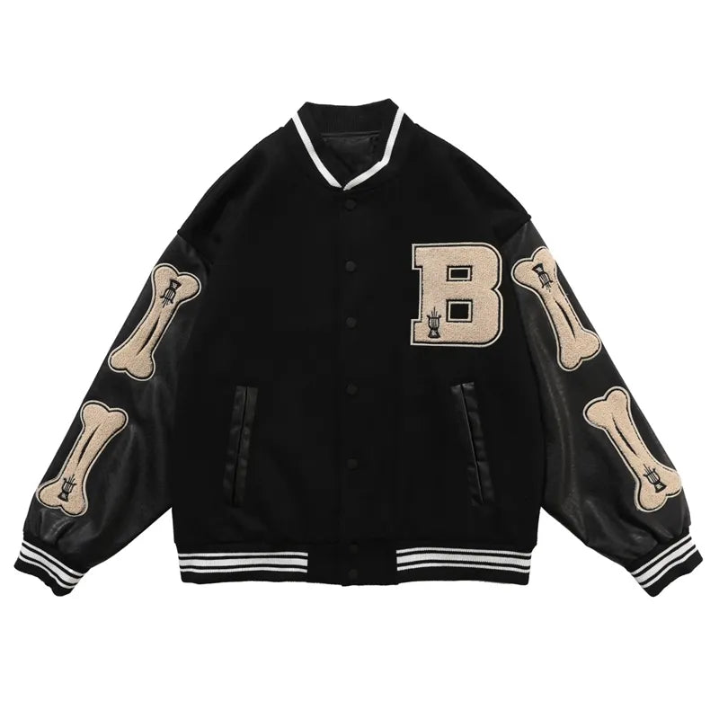 Elarova | Varsity Streetwear Bomberjacke mit bestickten Patches