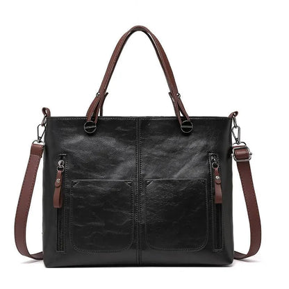 Elarova | Vintage Leder Schultertasche für Damen Stilvolle und Nachhaltige Handtasche