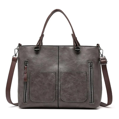 Elarova | Vintage Leder Schultertasche für Damen Stilvolle und Nachhaltige Handtasche