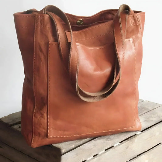 Norvielle Damen Vintage Lederhandtasche - Norvielle