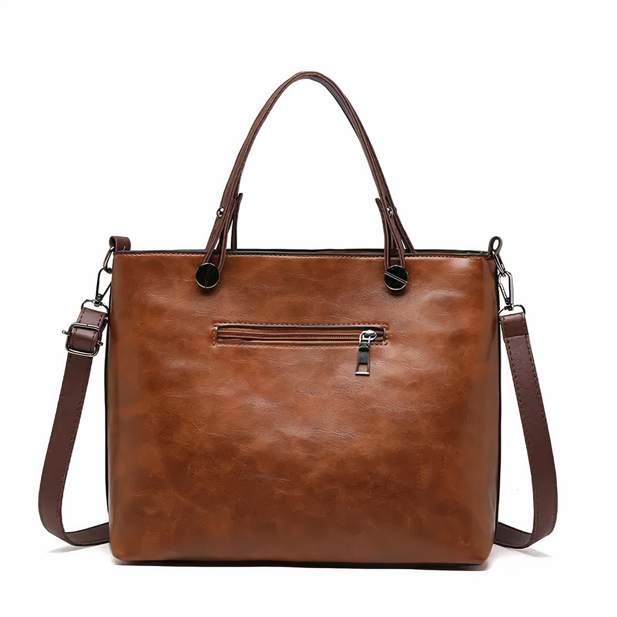 Norvielle Damen Umhängetasche Vintage Stil Leder Braun - Norvielle
