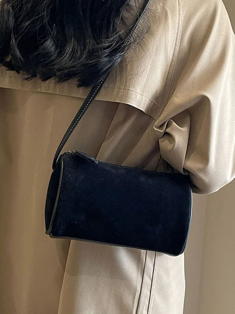 Elarova | Weiche Braune Wildleder Tasche