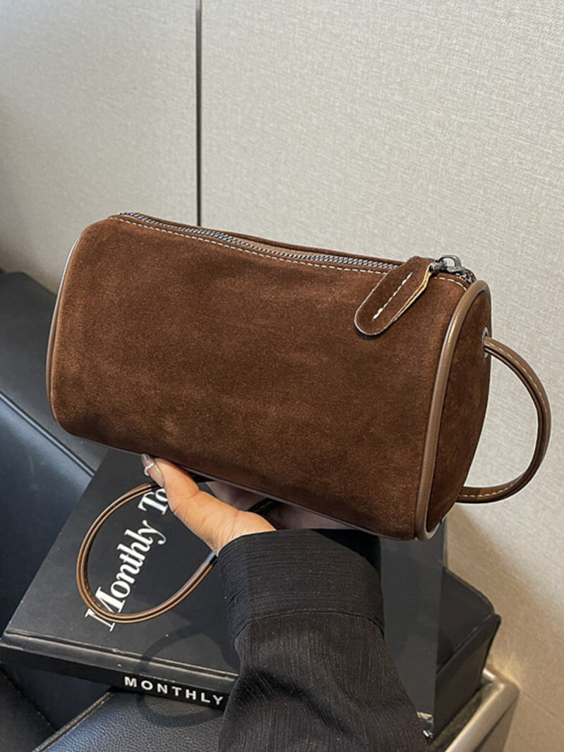 Elarova | Weiche Braune Wildleder Tasche