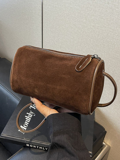 Elarova | Weiche Braune Wildleder Tasche