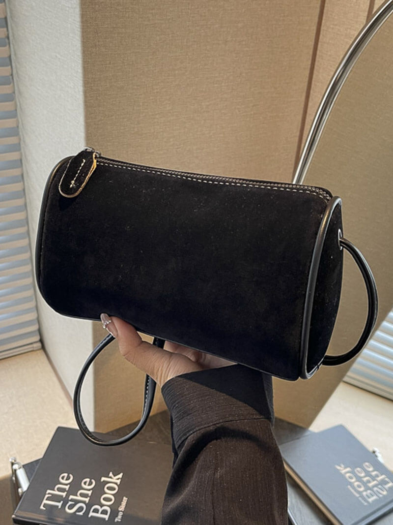 Elarova | Weiche Braune Wildleder Tasche