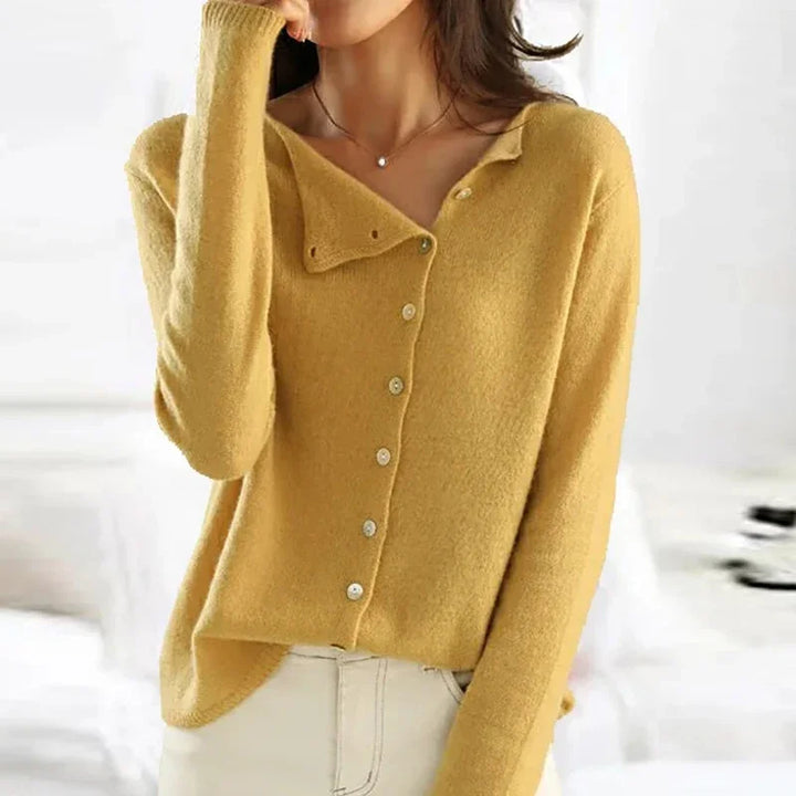 Elarova | Weiche Strickjacke Mit Elegantem Knopfverschluss