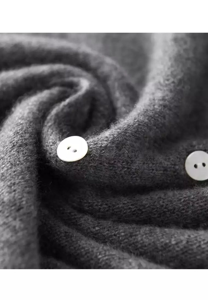 Norvielle Damen Strickjacke Weich Knopfverschluss Elegantes Design - Norvielle