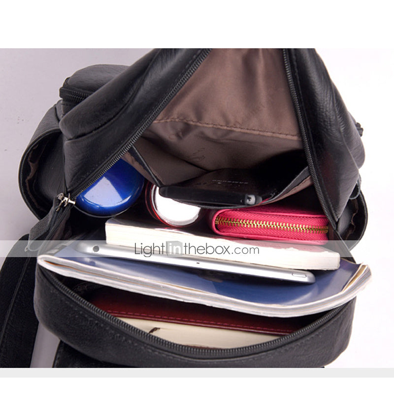 Elarova | Weinlese Leder Damen Rucksack