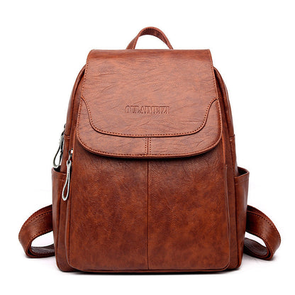 Elarova | Weinlese Leder Damen Rucksack