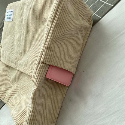 Elarova | Weite Corduroy Schultertasche