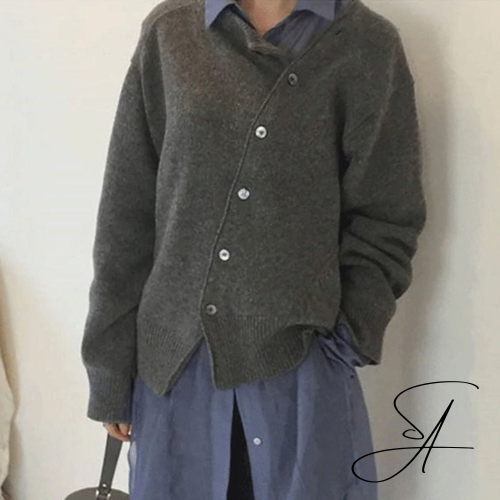 Wickelcardigan Damen Stilvolle Knopfdetails - Norvielle