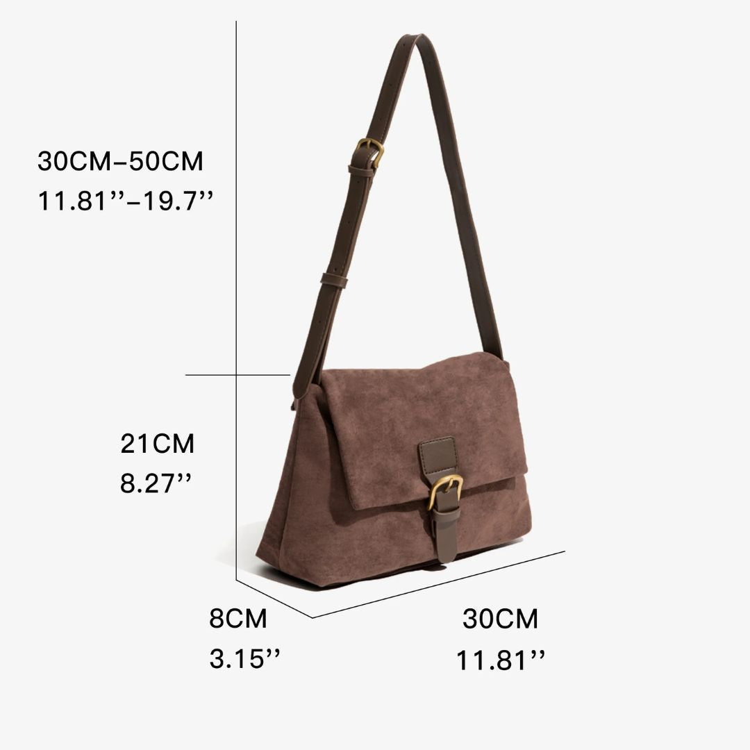 Elarova | Wildleder Schultertasche für Damen Stilvolle und Luxus Handtasche