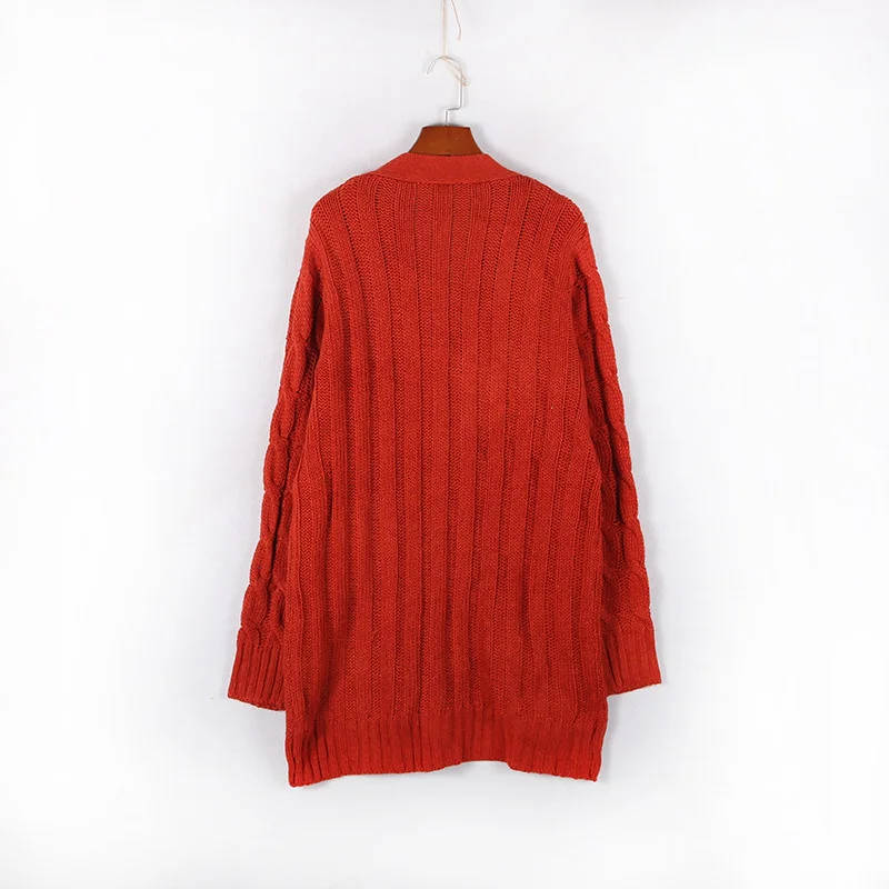 Elarova | Wollstrickjacke Damen Mit Zopfmuster Und Holzknöpfen, Lockere