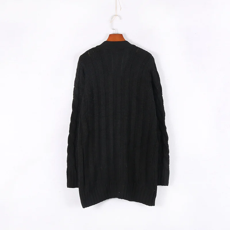 Elarova | Wollstrickjacke Damen Mit Zopfmuster Und Holzknöpfen, Lockere