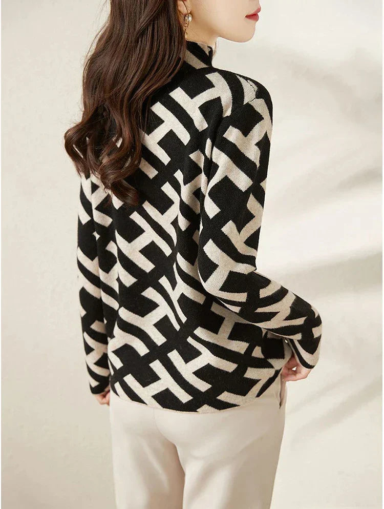 Elarova | Wunderschöner geometrischer Pullover