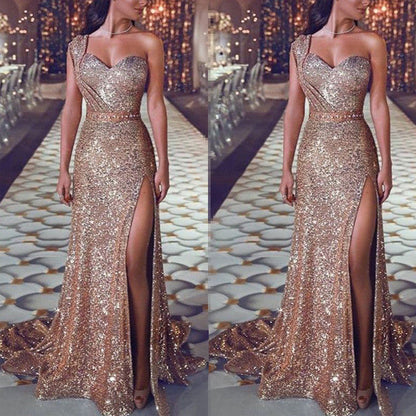 Norvielle Damen Ärmelloses Asymmetrisches Wickelkleid Bronzefarben - Norvielle