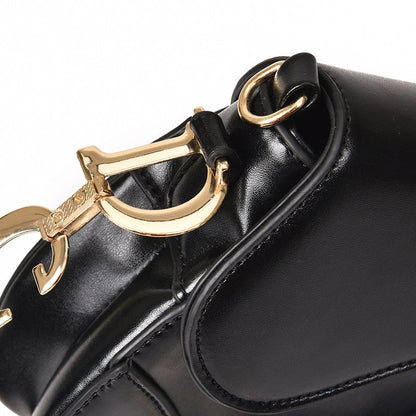 Elarova | elegante Damen Umhängetasche exklusive PU lederne Satteltasche