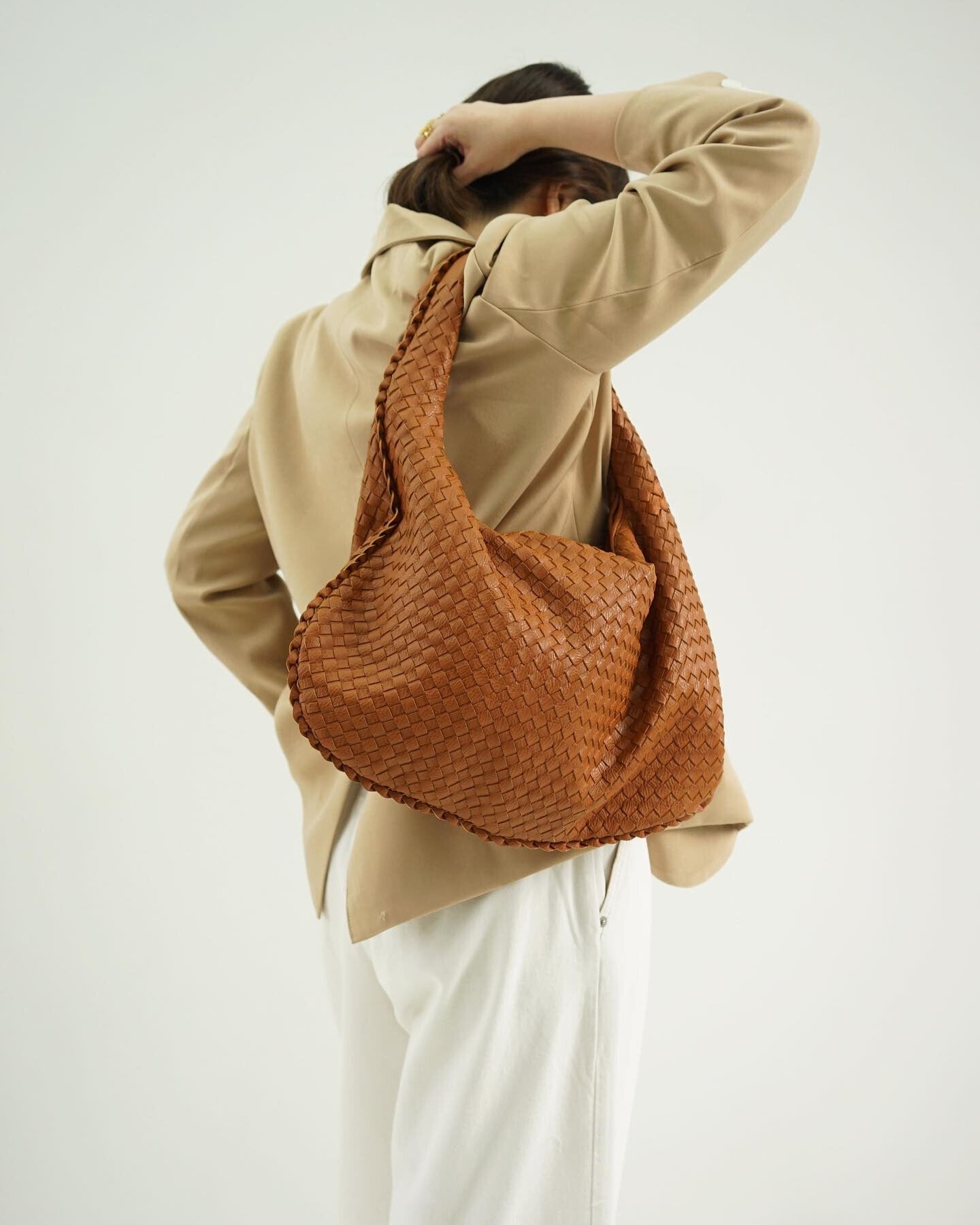 Elarova | ️elegante Lederschultertasche