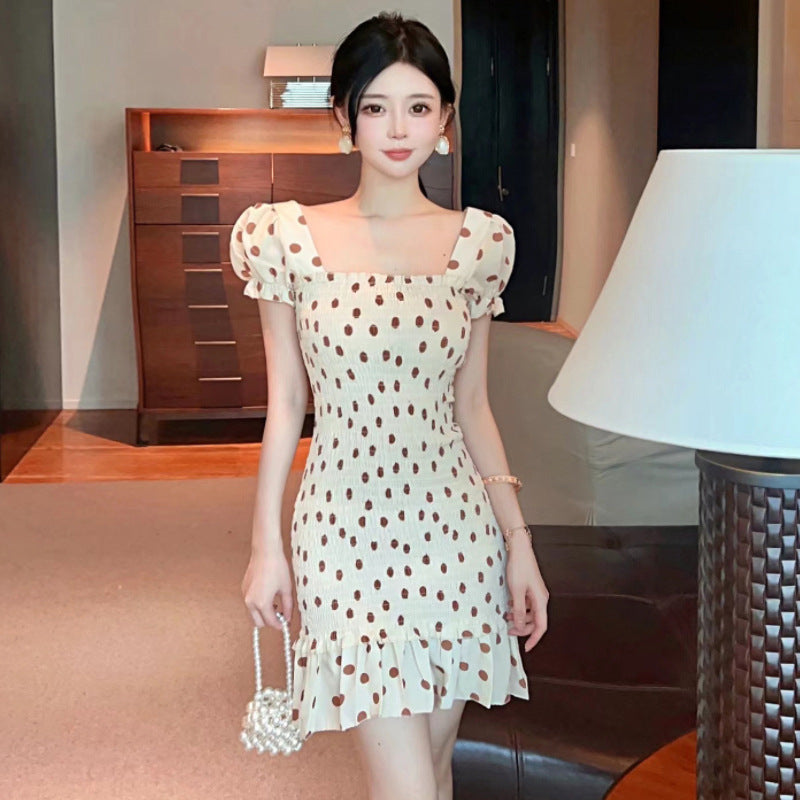 Elarova figurbetontes Meerjungfrauenkleid mit Puffärmeln