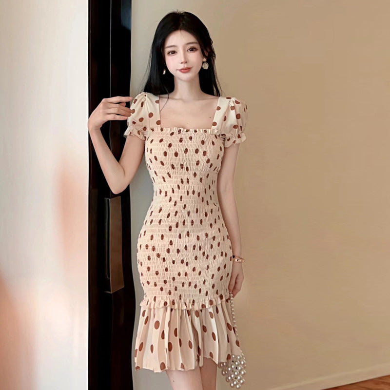 Norvielle Damen Meerjungfrauenkleid Puffärmel - Norvielle