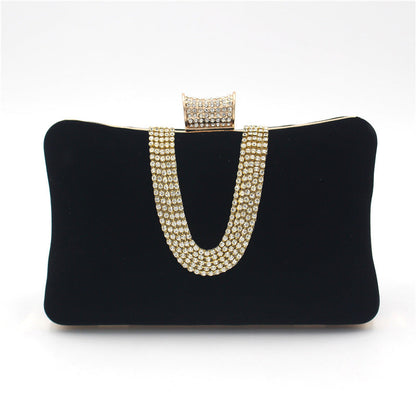 Norvielle Damen Wildleder-Tasche Förmig Diamantmuster Schwarz - Norvielle