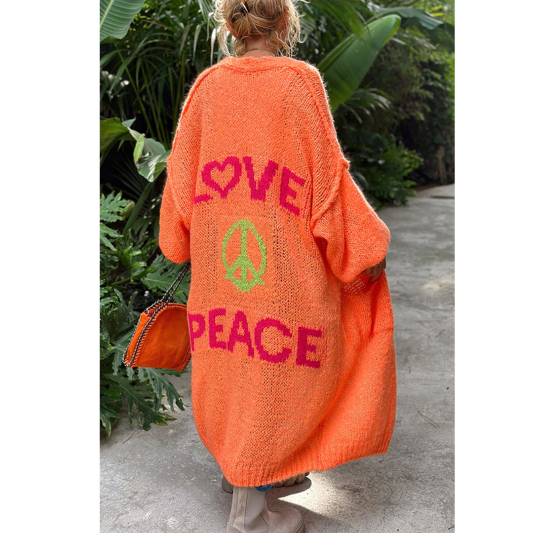 Elarova | peace strickjacke Ibiza