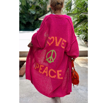 Elarova | peace strickjacke Ibiza