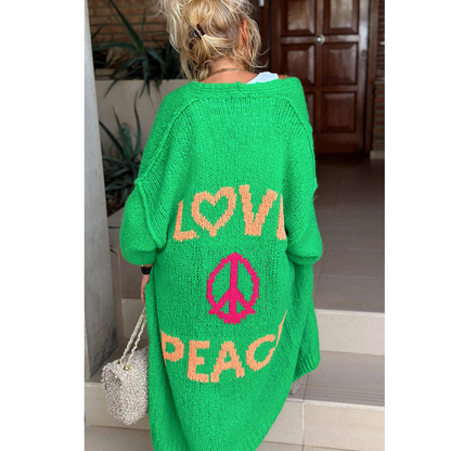 Elarova | peace strickjacke Ibiza