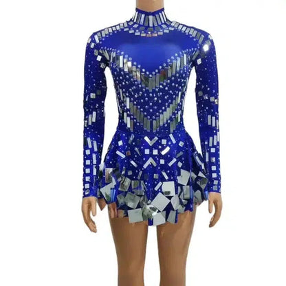 Elarova schwarzes Stretch-Partykleid für Bühne und Tanz