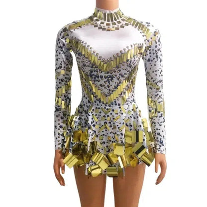 Elarova schwarzes Stretch-Partykleid für Bühne und Tanz