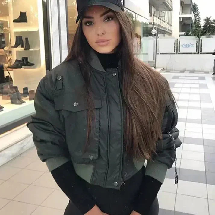 Norvielle Damen Bomberjacke Vielseitig - Norvielle