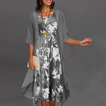 Damen Sommerkleid Blazer-Set