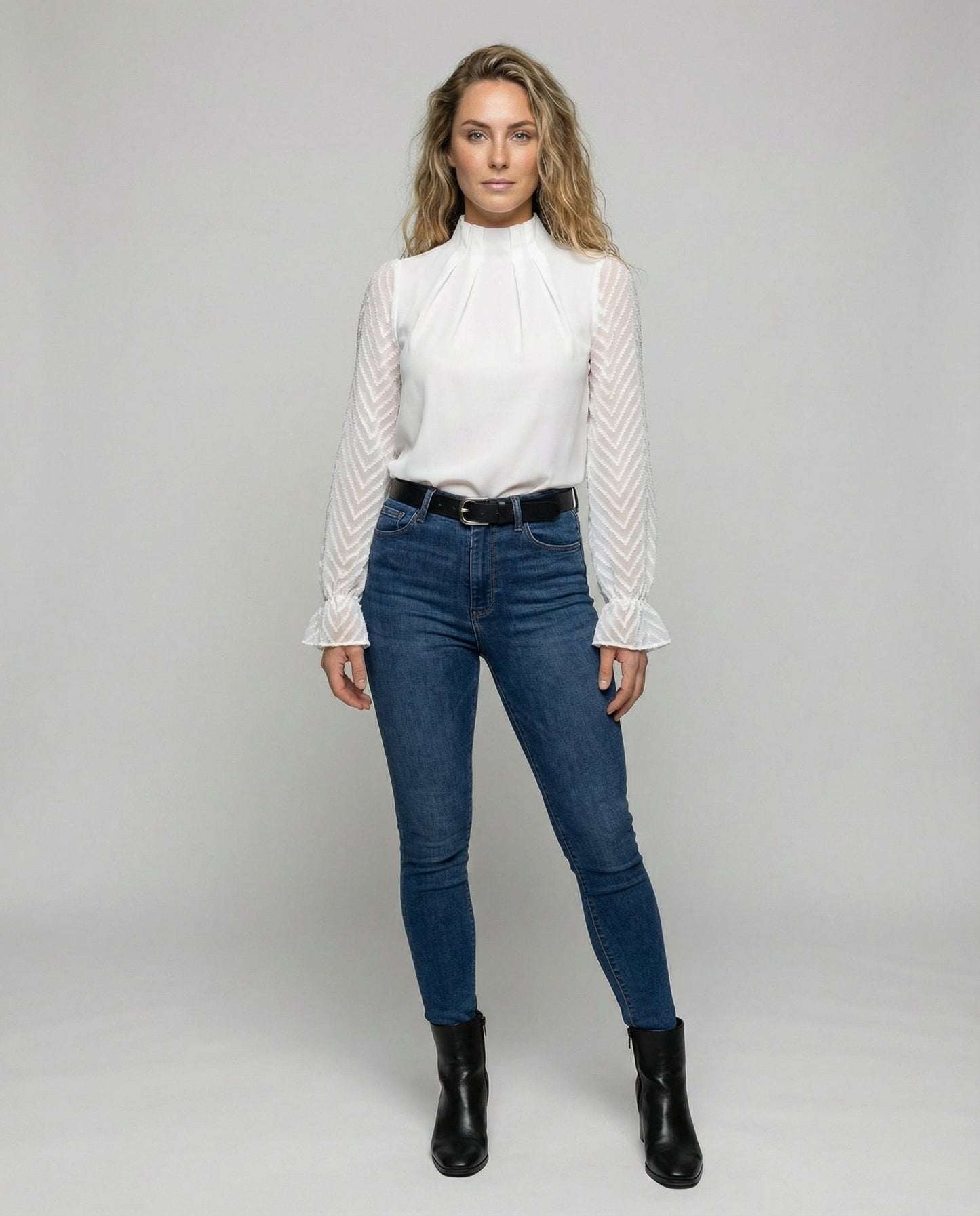 Damen Langarm Oberteil Elegantes Design