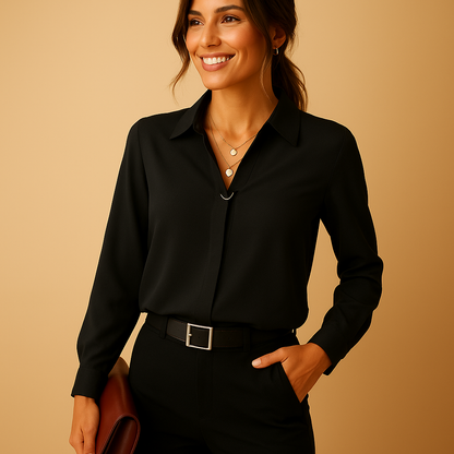 Damen Bluse Schlicht Leicht Baumwolle Weiß - Norvielle