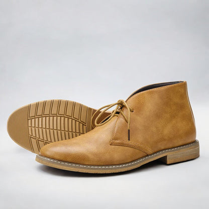 Herren Chukka Stiefel Leder Zeitlos