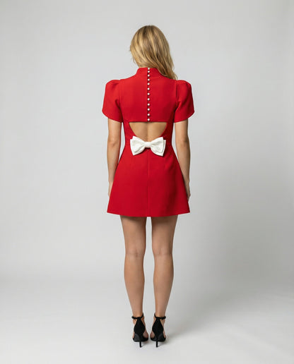 Rückenfreies Damen Minikleid