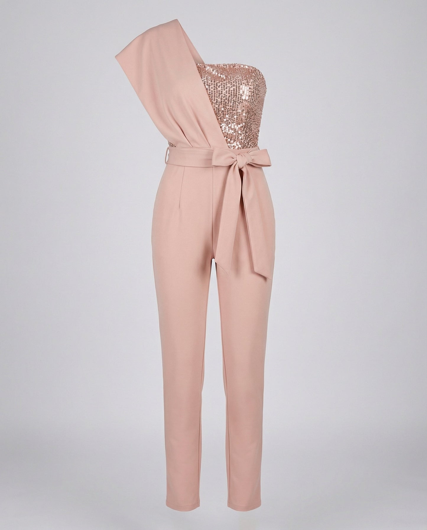 Damen Pailletten Jumpsuit Patchwork Norvielle