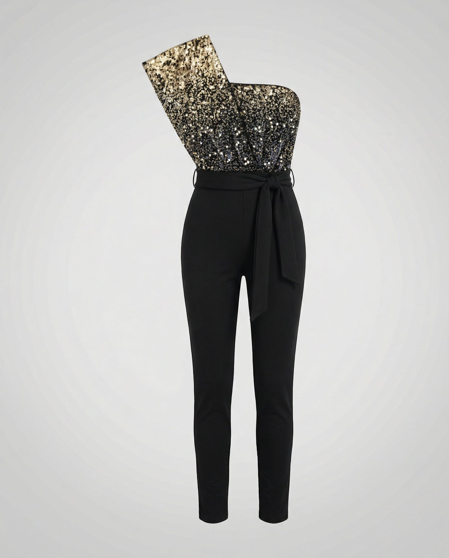 Damen Pailletten Jumpsuit Patchwork Norvielle