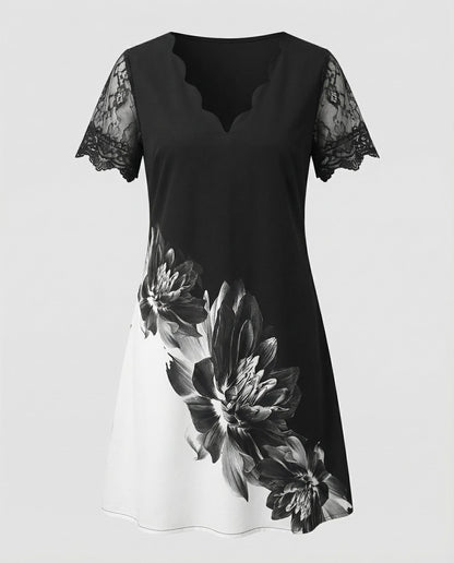 Norvielle Damen Kleid Elegantes Detail