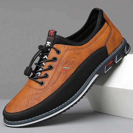 Elegante Damen Leder-Schuhe Komfort Schwarz - Norvielle