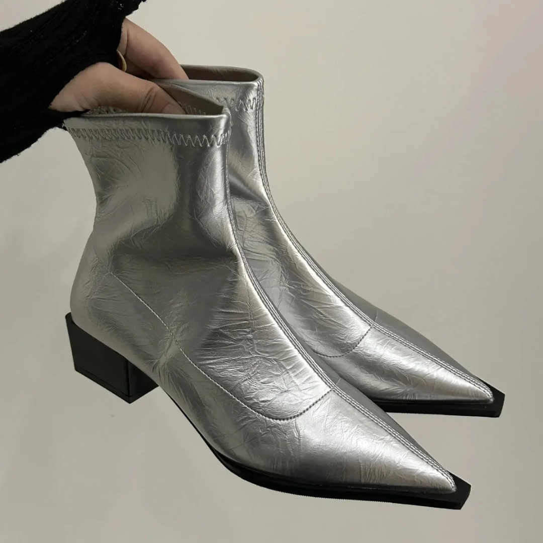 Damen Stiefeletten Spitzes Design