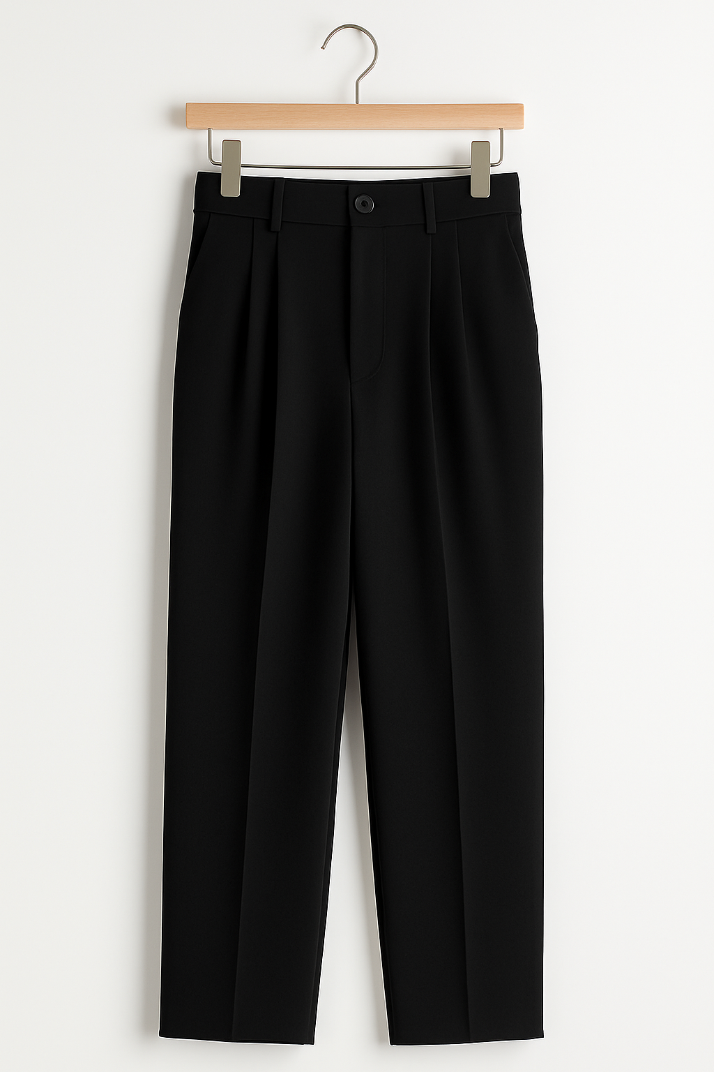 Damen Stoffhose Mit Bundfalten Weites Bein - Norvielle