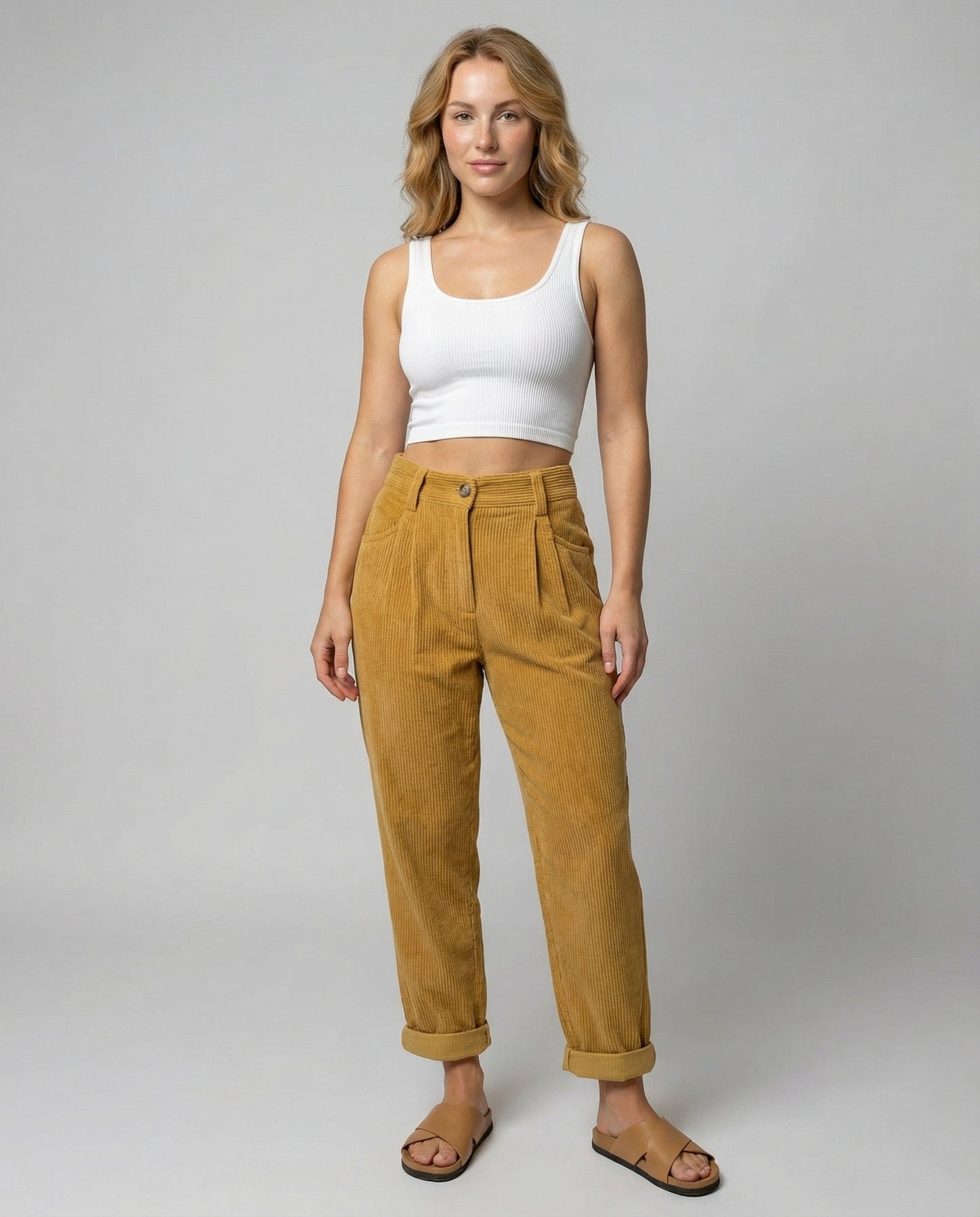 Damen Cordhose Komfort Lässig - Norvielle