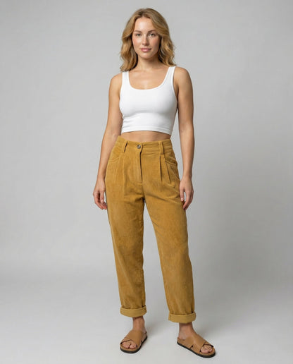 Damen Cordhose Komfort Lässig - Norvielle