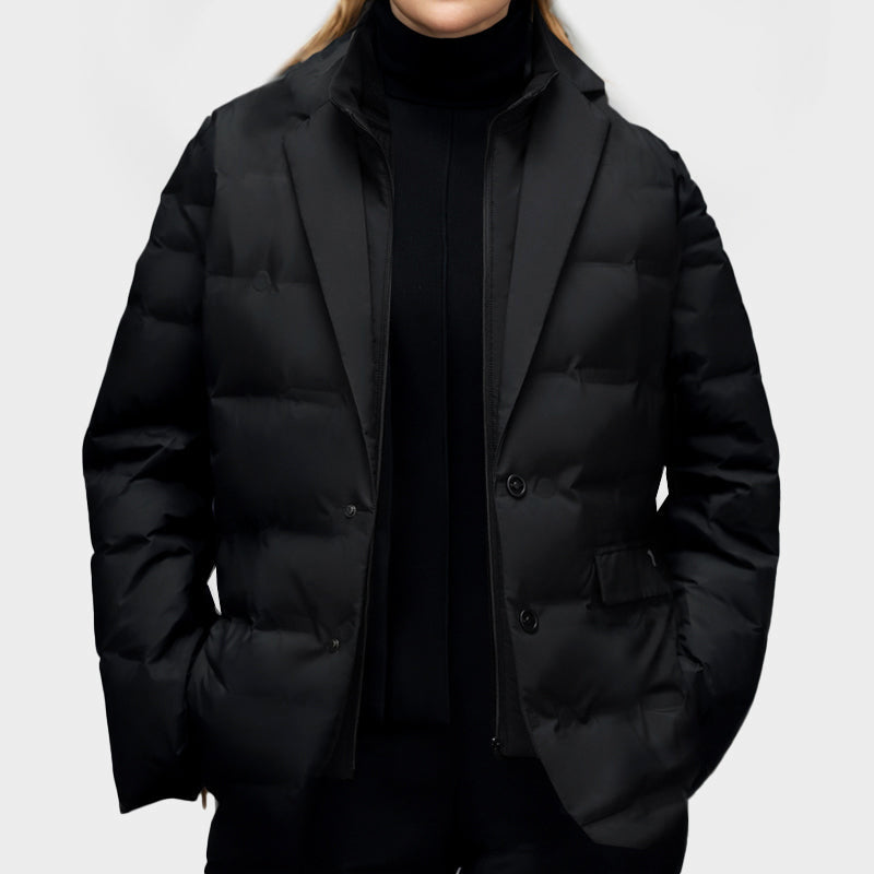 Norvielle Damen Daunenjacke Winddicht Schwarz - Norvielle