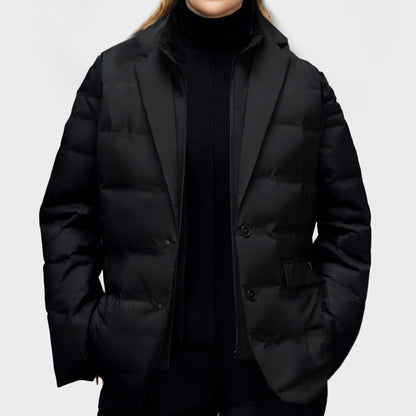 Norvielle Damen Daunenjacke Winddicht Schwarz - Norvielle