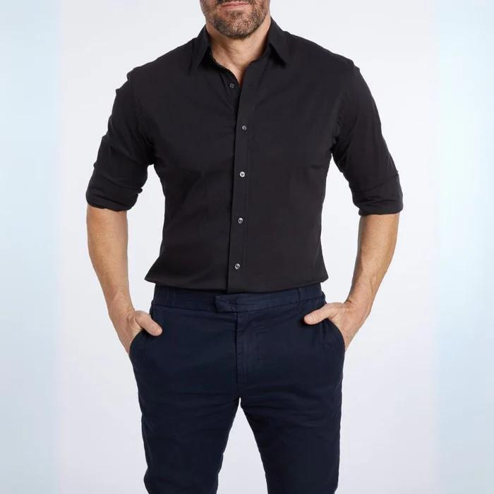 Elite - Anti-Knitter-Bluse mit Reißverschluss-Chaps Herrenmode