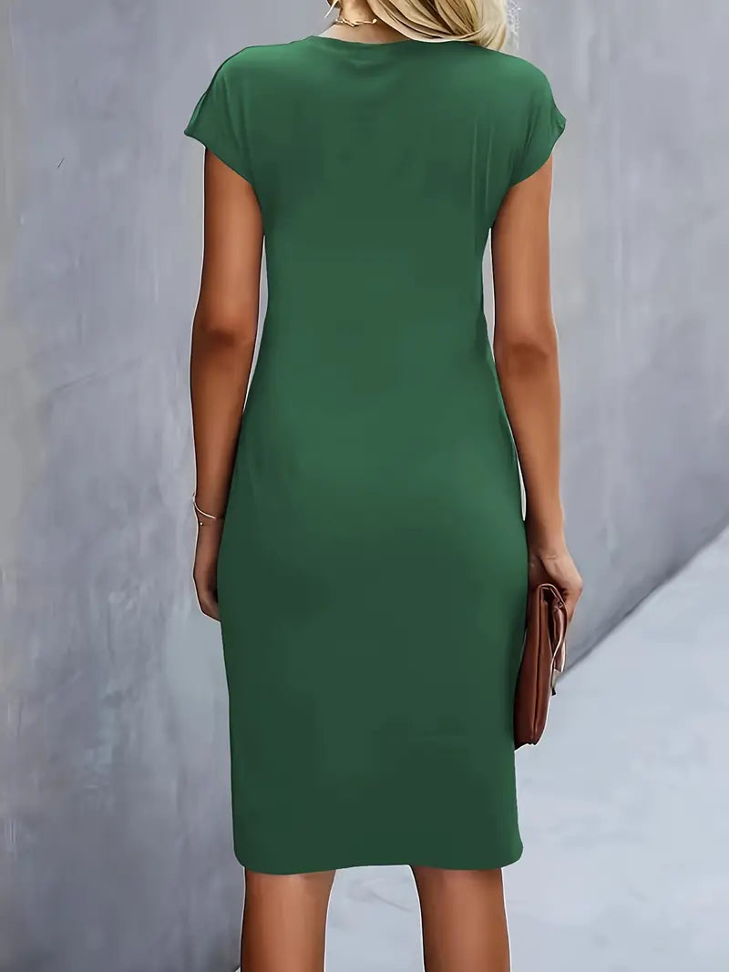 Norvielle Damen Midi Kleid Zeitlos