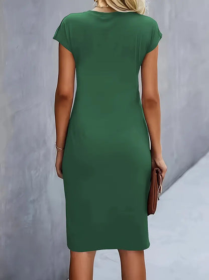 Norvielle Damen Midi Kleid Zeitlos