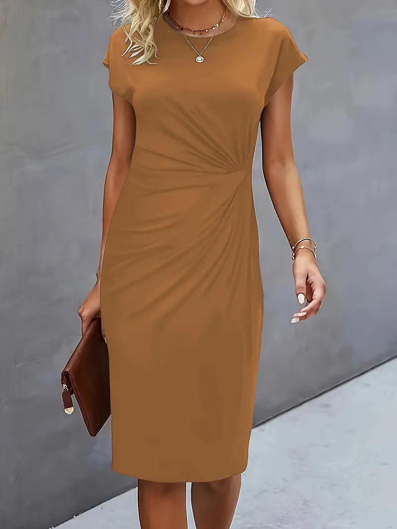 Reilly Damen Midi-Kleid Knotendetail Vorne